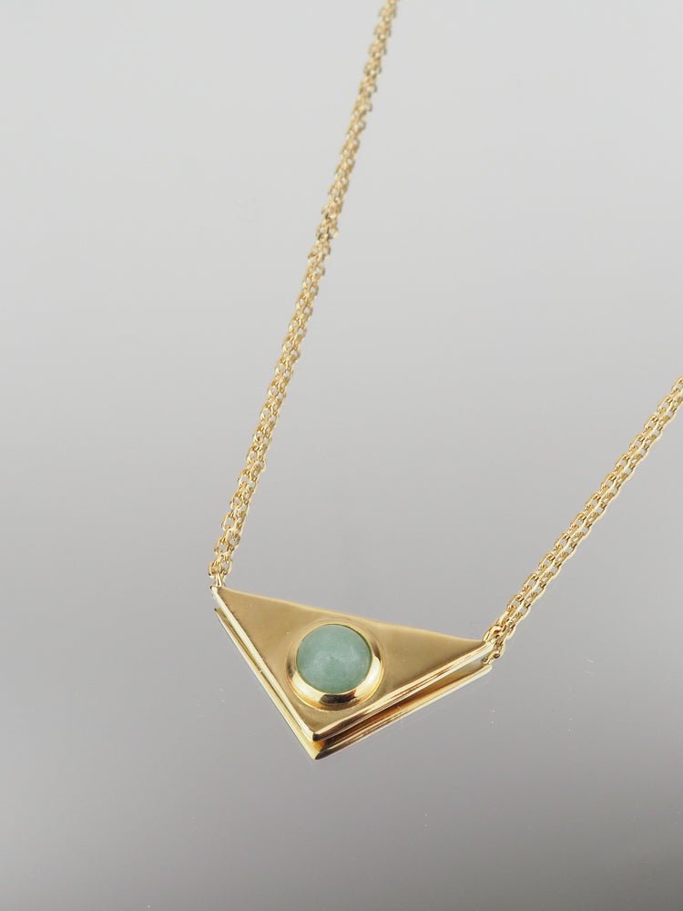Collier Lili - Plaqué Or et Aventurine - Aurore & Luna