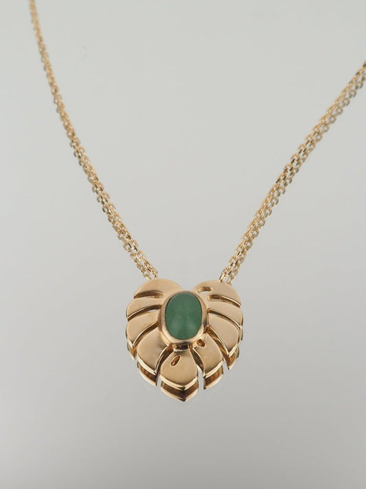 Collier Lou - Plaqué Or et Aventurine - Aurore & Luna