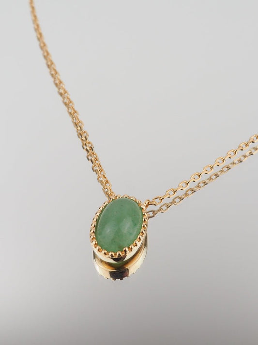 Collier Prune - Plaqué Or et Aventurine - Aurore & Luna